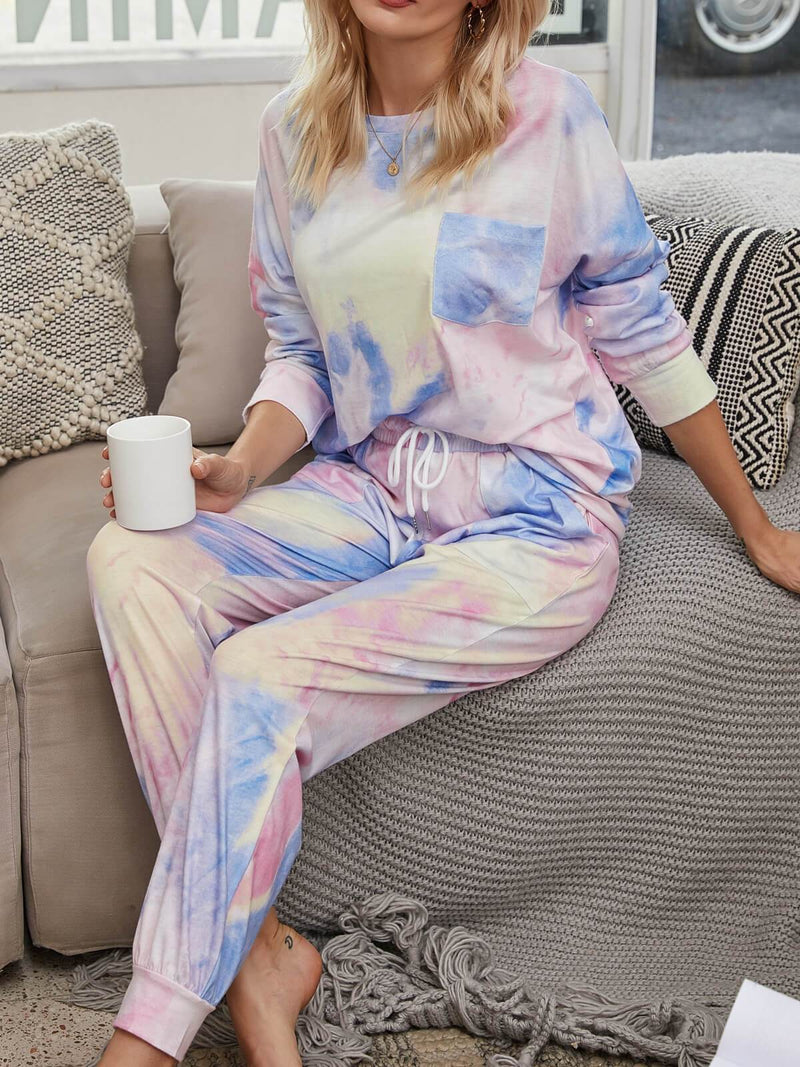 2 Piece Pyjama Set Women Loungewear Long Sleeve Tracksuits - Purple Mangata - Mangata