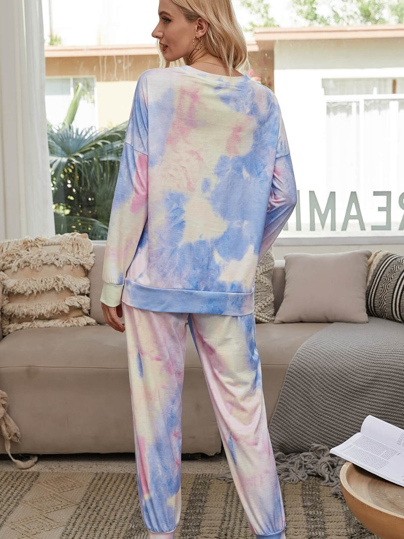 2 Piece Pyjama Set Women Loungewear Long Sleeve Tracksuits - Purple Mangata - Mangata