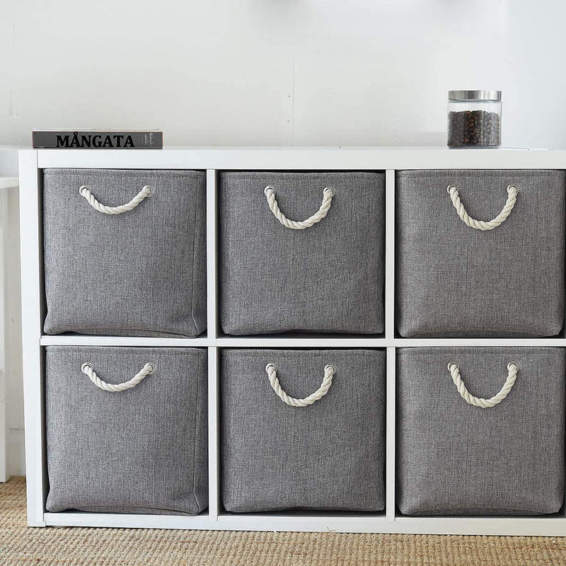 28 x 28 x 28cm Grey Cube Storage Boxes - Mangata