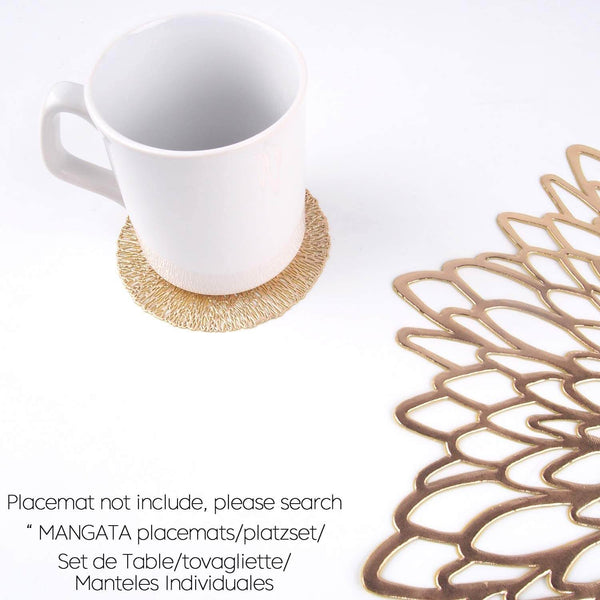 4PCS/Set Round Gold Coasters - Mangata