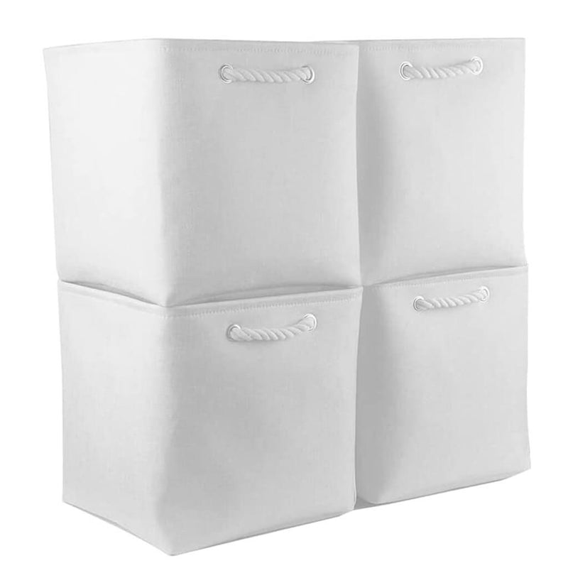 White Fabric Storage Cubes 30CM
