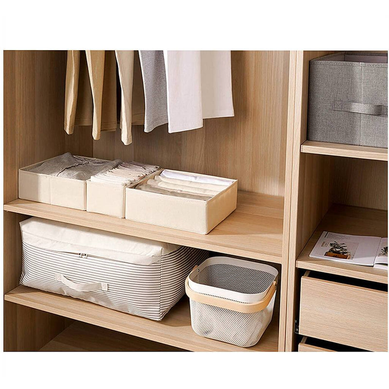 Foldable Drawer Organiser Dividers Storage Box Fabric Flexible Wardrobe Storage Solution - Mangata