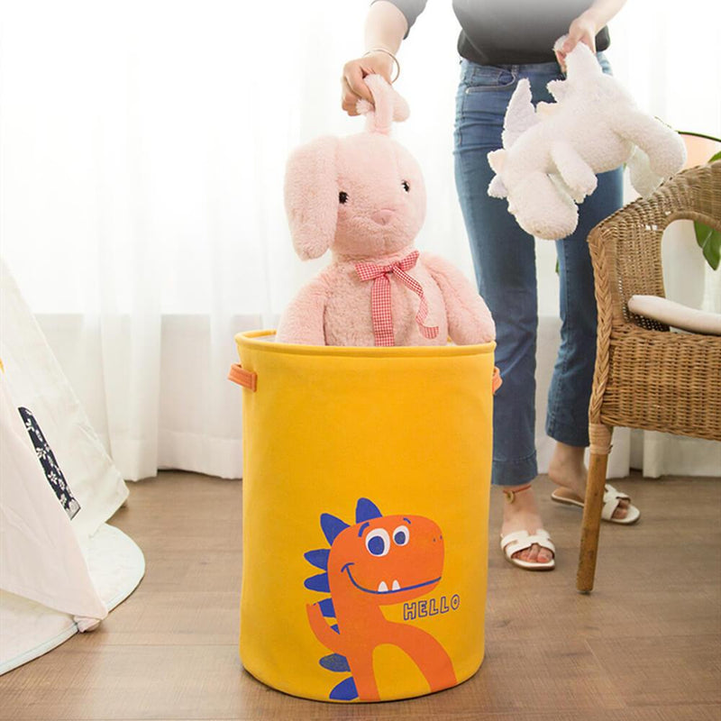 Laundry Basket Yellow Hamper Dinosaur Basket For Kids - Mangata