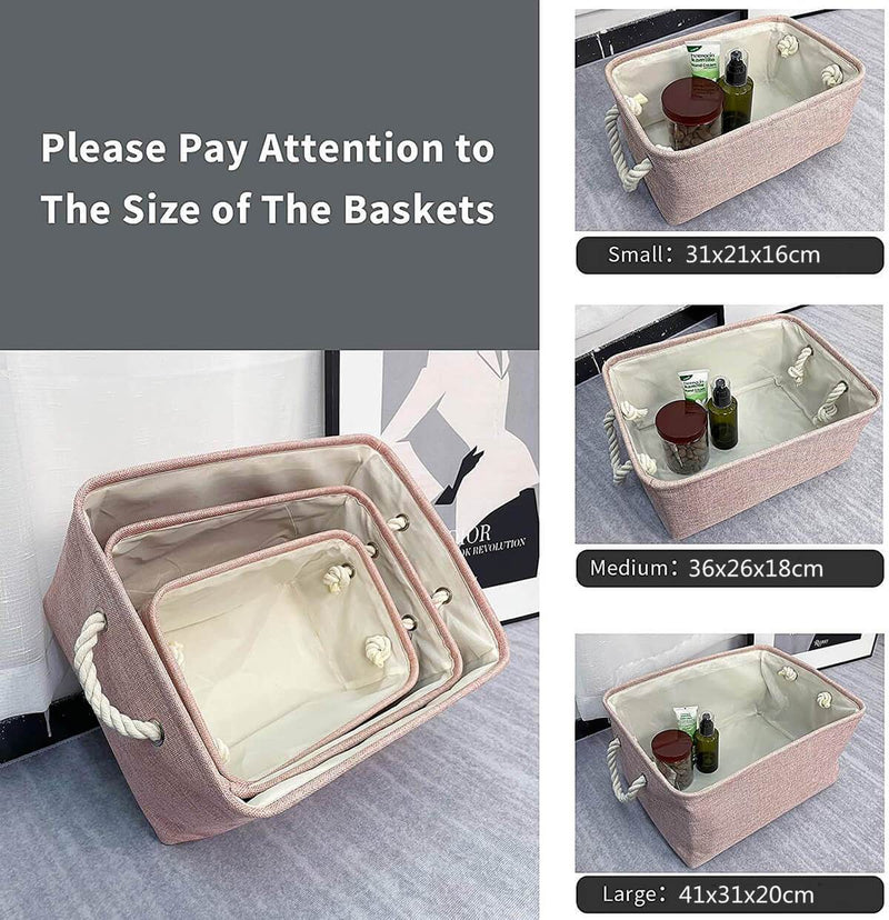 Pink Storage Box Foldable Storage Basket - Mangata
