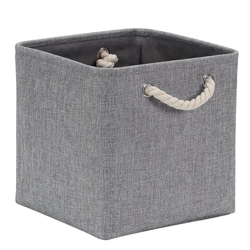 Grey Storage Baskets with rope handles