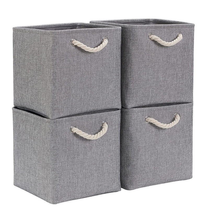 Grey Storage Baskets with rope handles