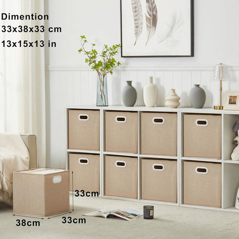 Fabric Storage Boxes Light Khaki – Kallax Compatible