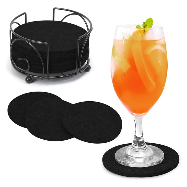 Absorbent coasters for chilled drinks Black mangata