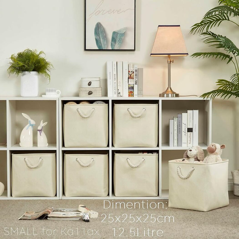 Cube Storage Boxes 25x25x25cm light beige mangata