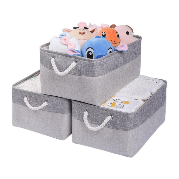 Fabric Storage Basket for Toy Storage grey mangata