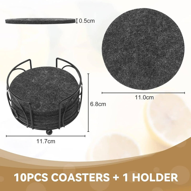 Heat-resistant coasters for hot tea and coffee Dark Grey mangata