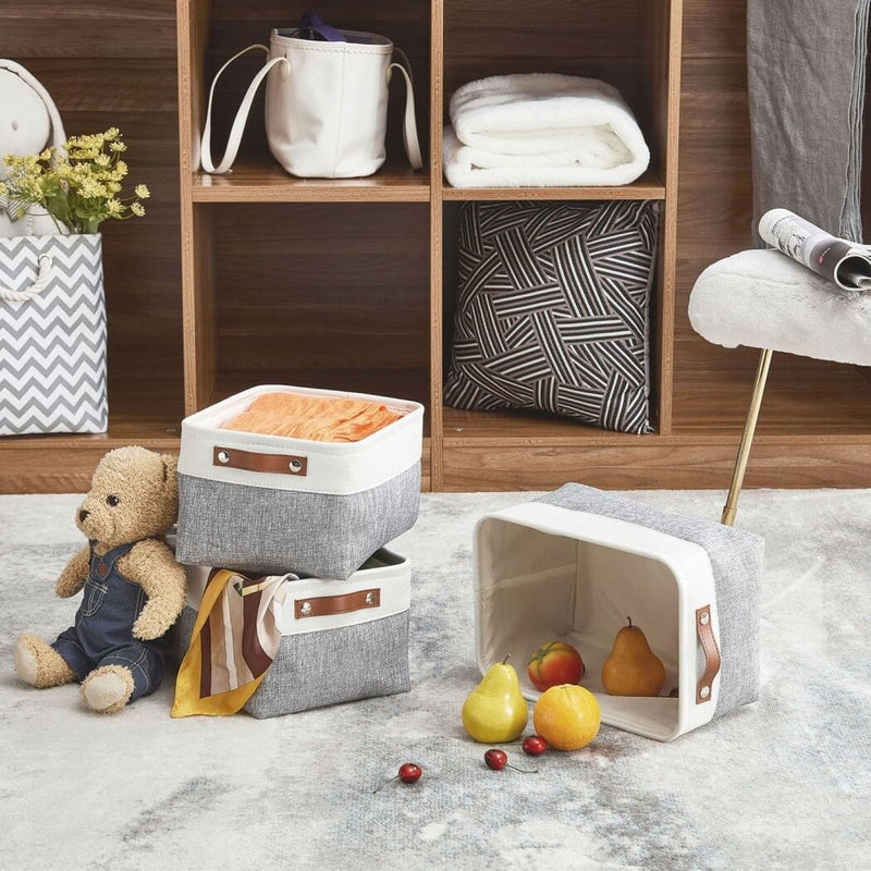 High-quality storage box for baby items  Grey White mangata