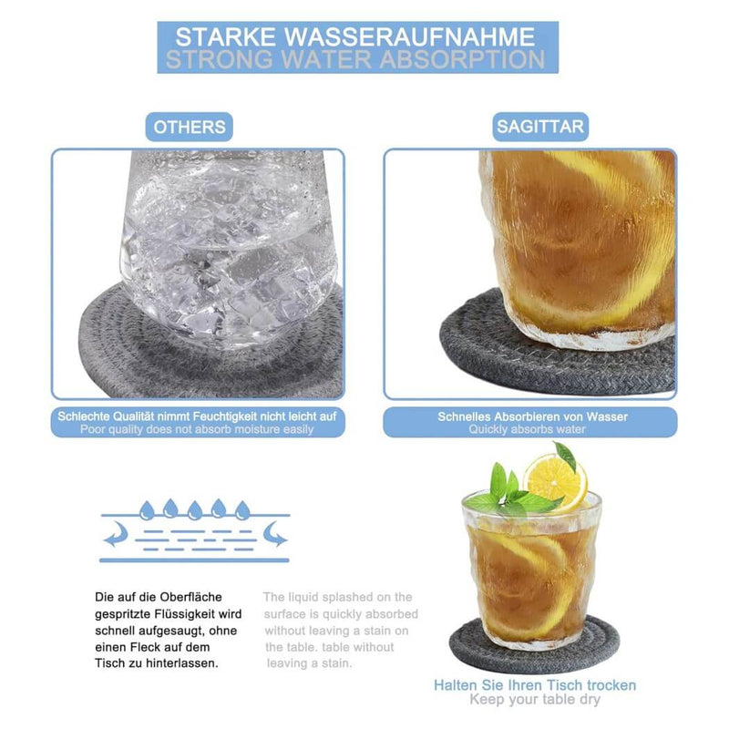 Non-slip coasters for dining tables White mangata