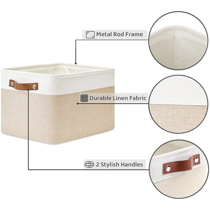 Reinforced storage box for games Khaki White mangata