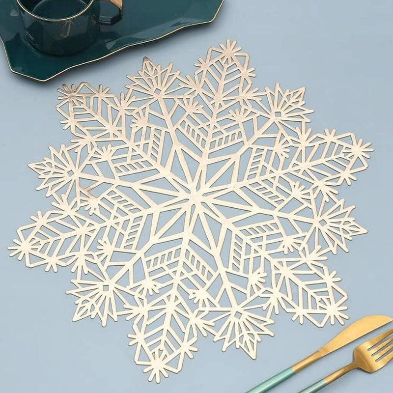 Stain-resistant table mats beautiful Snow flake placemats