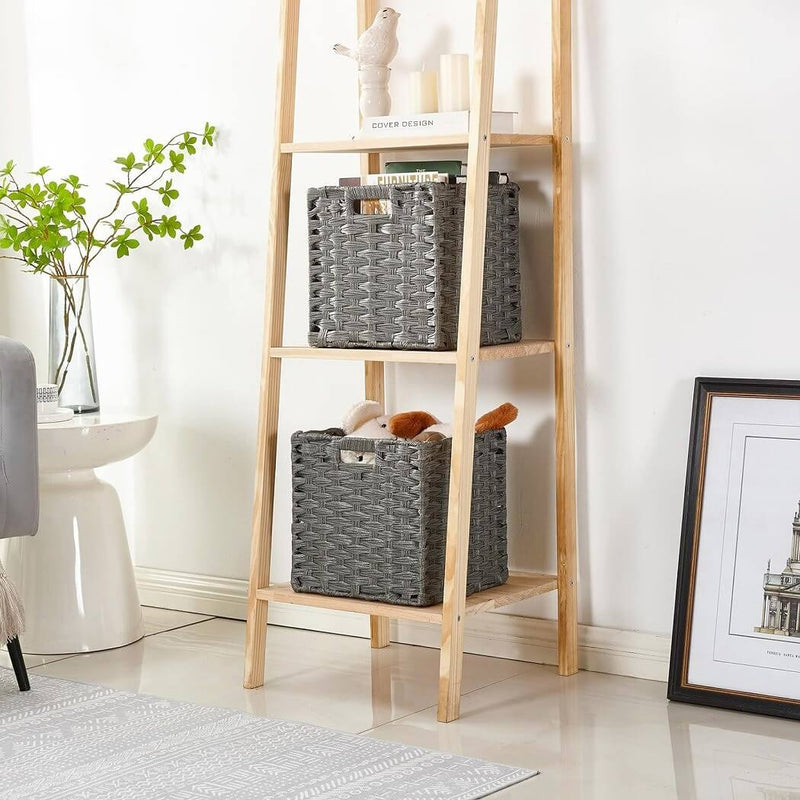 wicker Storage Baskets for shelves ash grey mangata