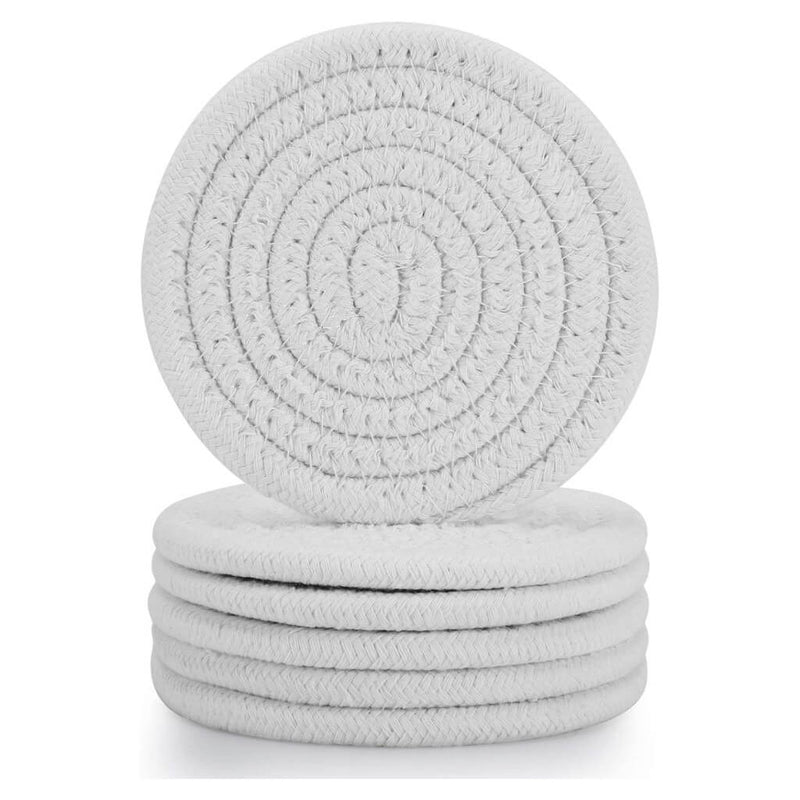 Stylish coasters for modern decor White mangata