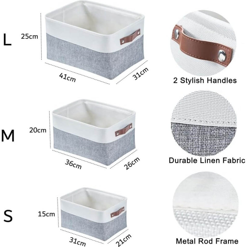 Waterproof storage box for utility room Grey White mangata