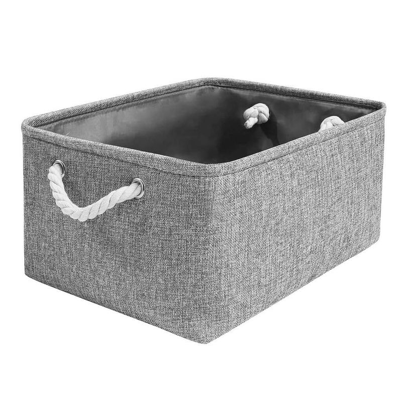 Grey Storage Baskets with rope handles