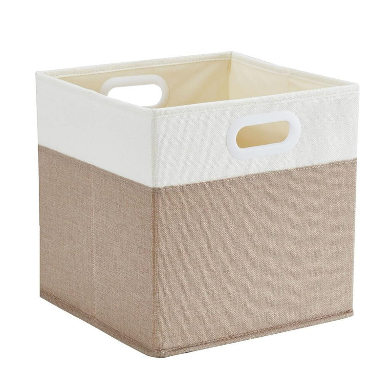 Cube Storage Boxes PP Board for Cupboards Light Khaki White