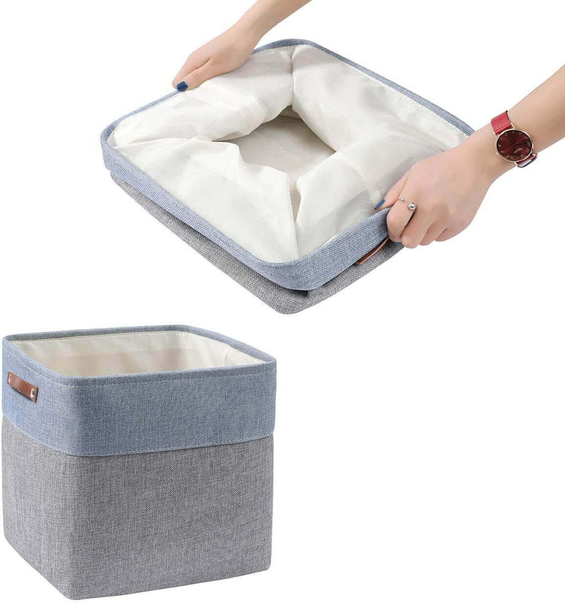 Storage Cubes Boxes 33cm with Leather Handles (33 * 33 * 33cm)