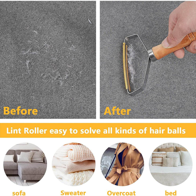 2PCS Portable Lint Roller Remover Clothes Fuzz Shaver Hair Removal - Mangata
