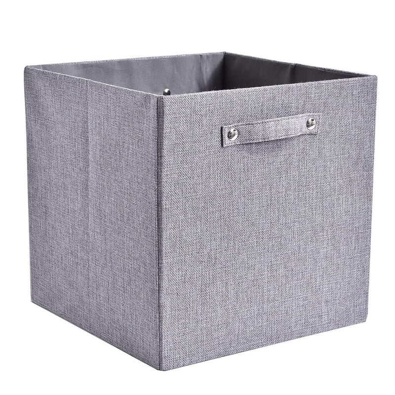 33x33x33 cm Cube Storage Boxes Cardboard for Kallax Shelves Grey