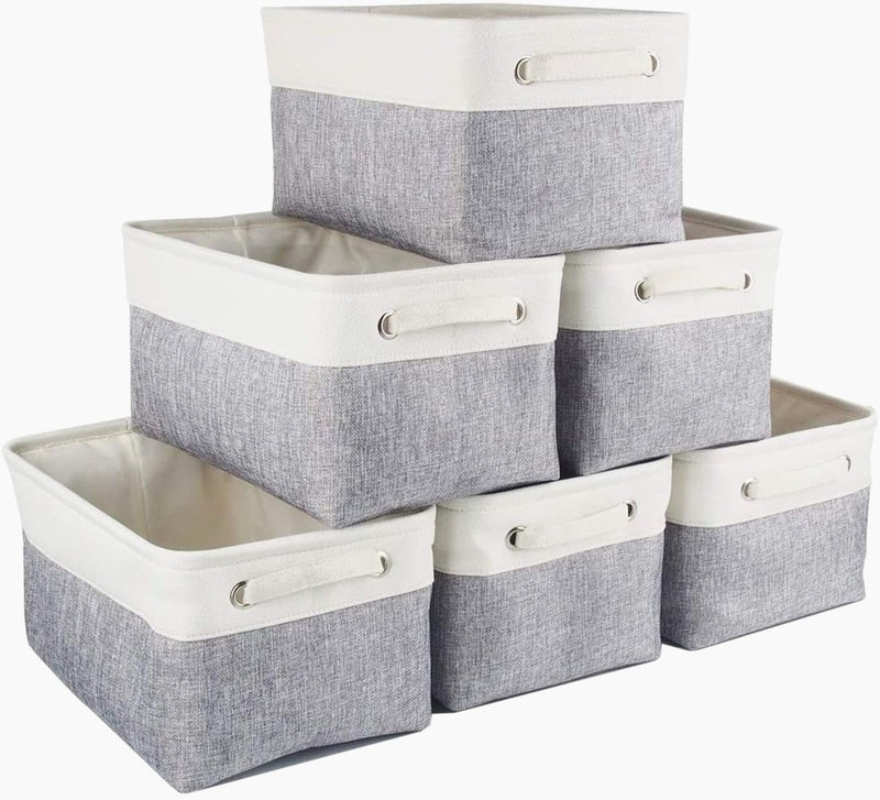 Fabric Storage Box | Mangata Large Canvas Storage Baskets for Cupboards ...