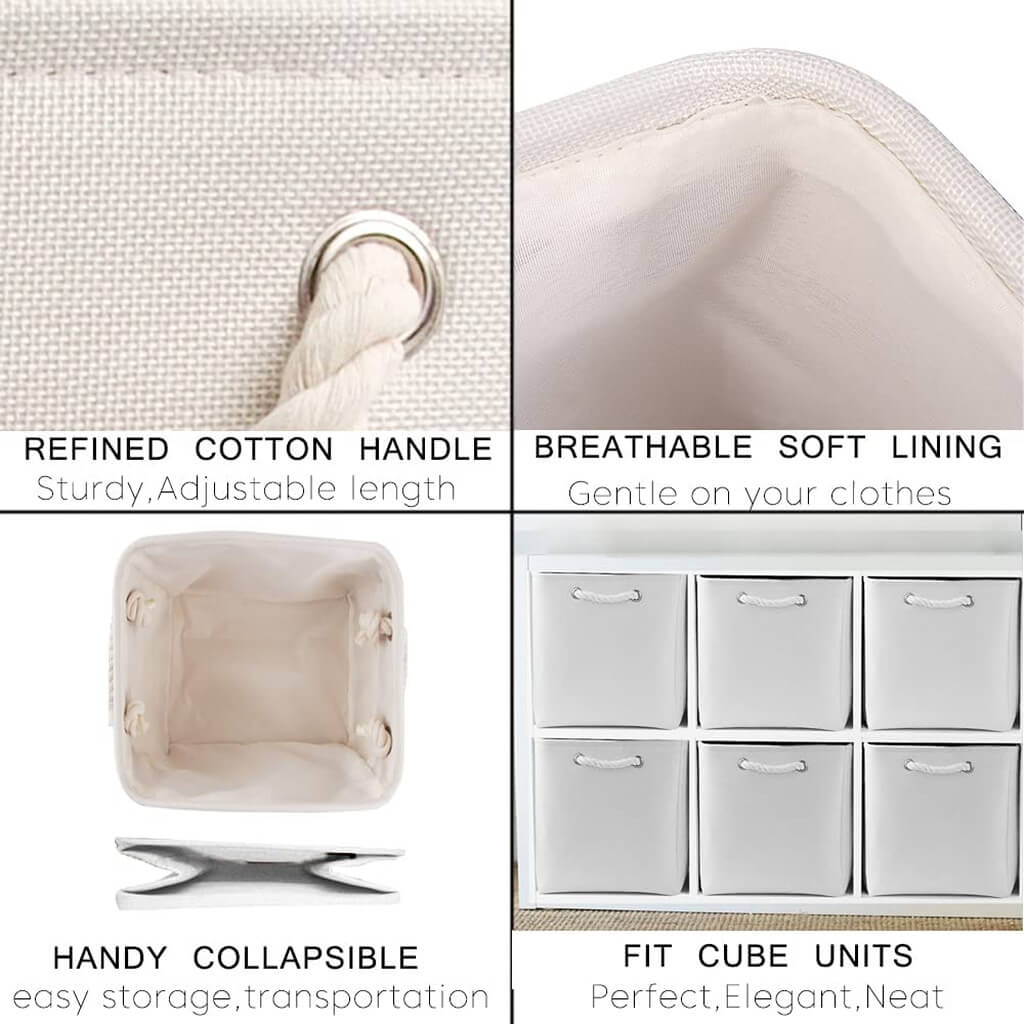 White Fabric Storage Cubes Mangata