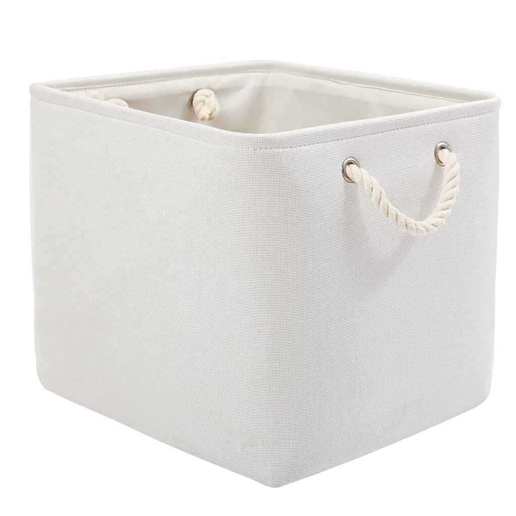 White Fabric Storage Cubes Mangata