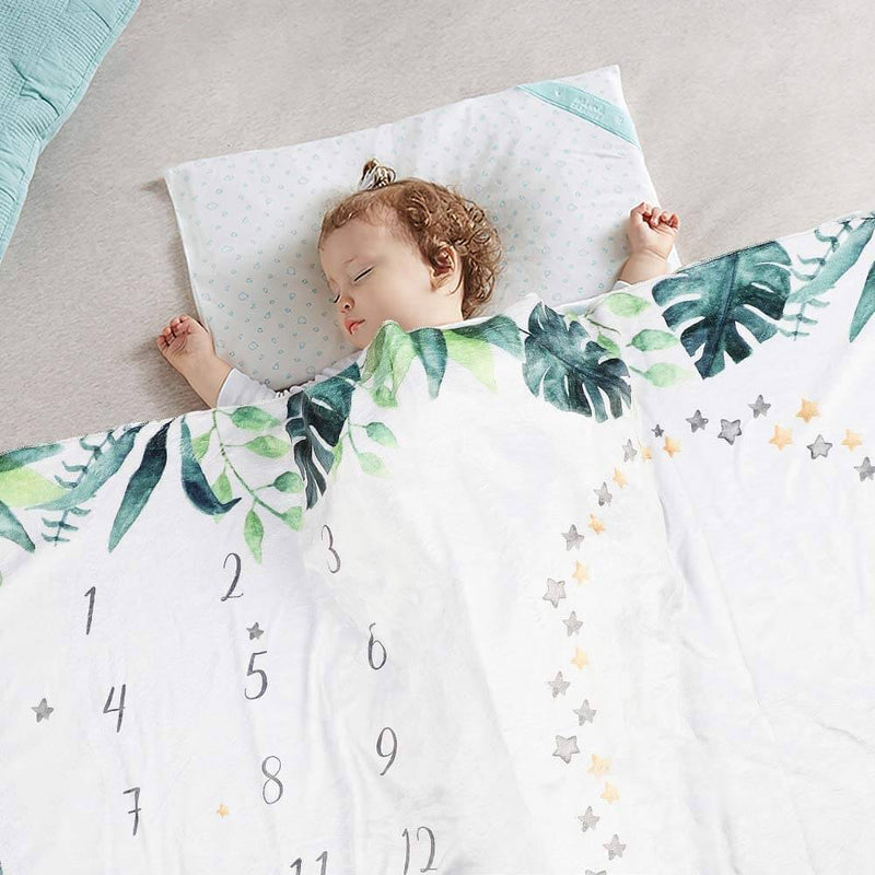 Baby Milestone Blanket for Boys Girls Large Animal Printed - Mangata
