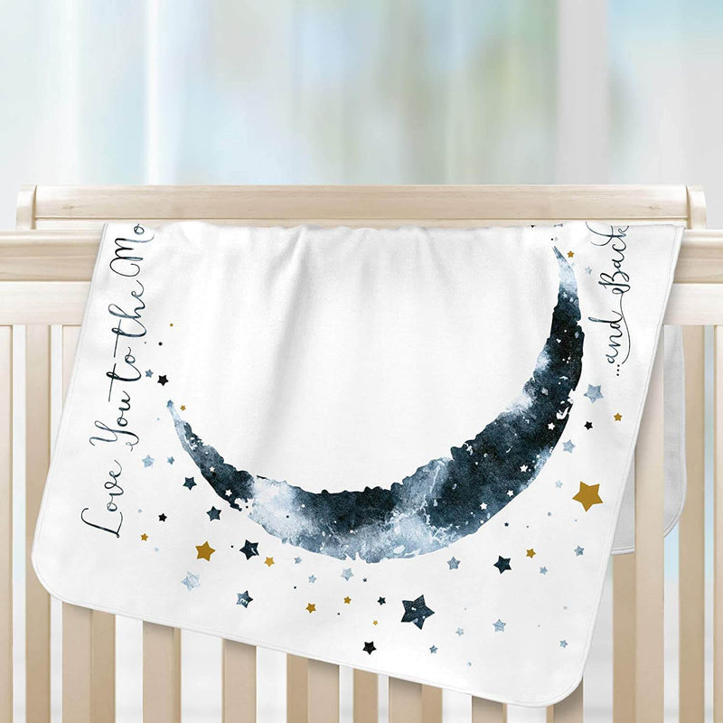 Baby Monthly Milestone Blanket Boy and Girl, Best Shower Gift, Moon and Star - Mangata