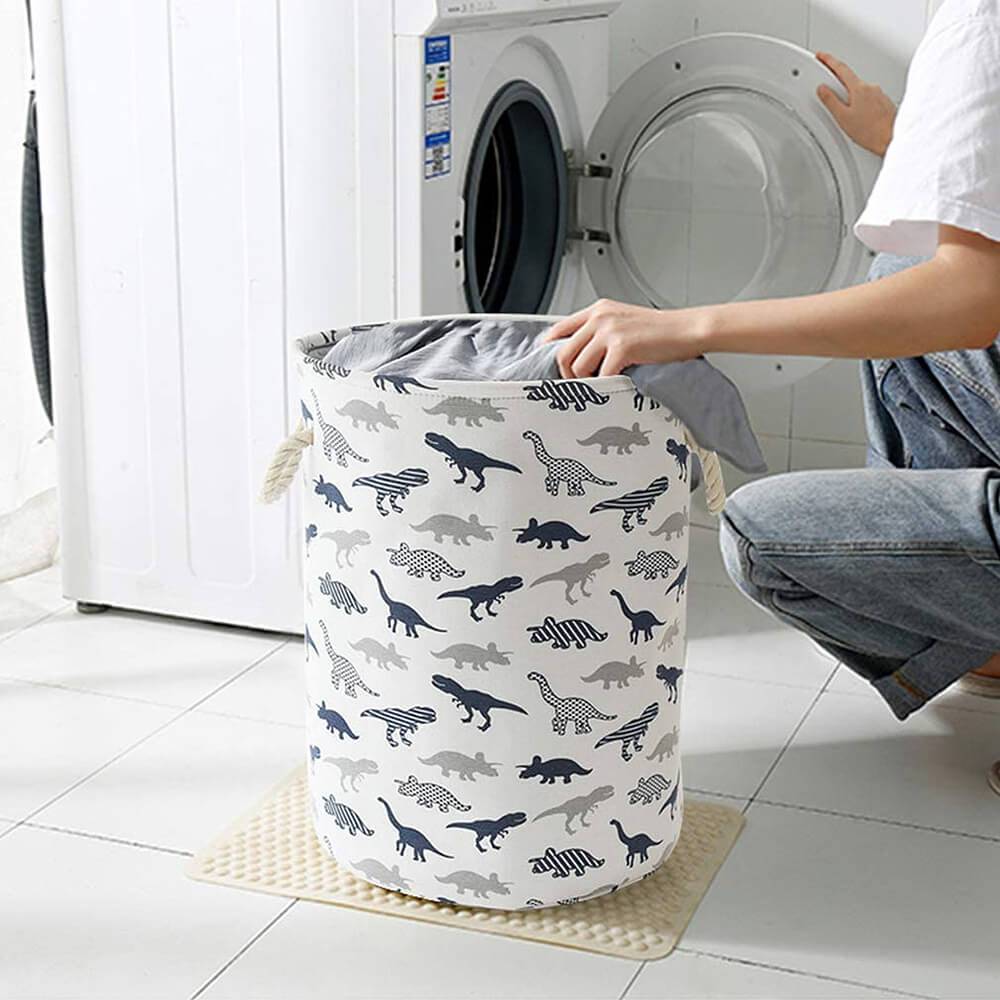 Clastyle 45L Boho Dinosaur Toy Storage Basket - Colorful Kids Room Organizer