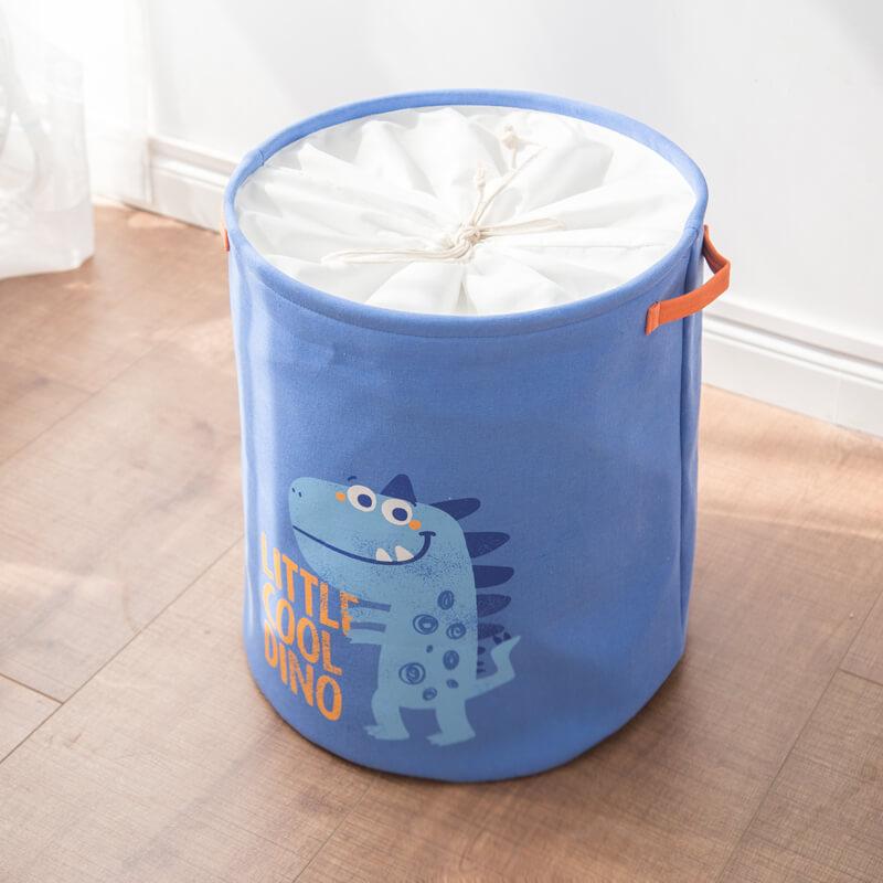Cute Laundry Basket Blue Hamper Dinosaur Basket For Kids - Mangata