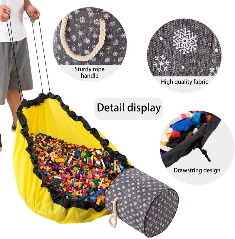 Durable Toy Storage Basket Organizer Bag And Play Mat - Mangata