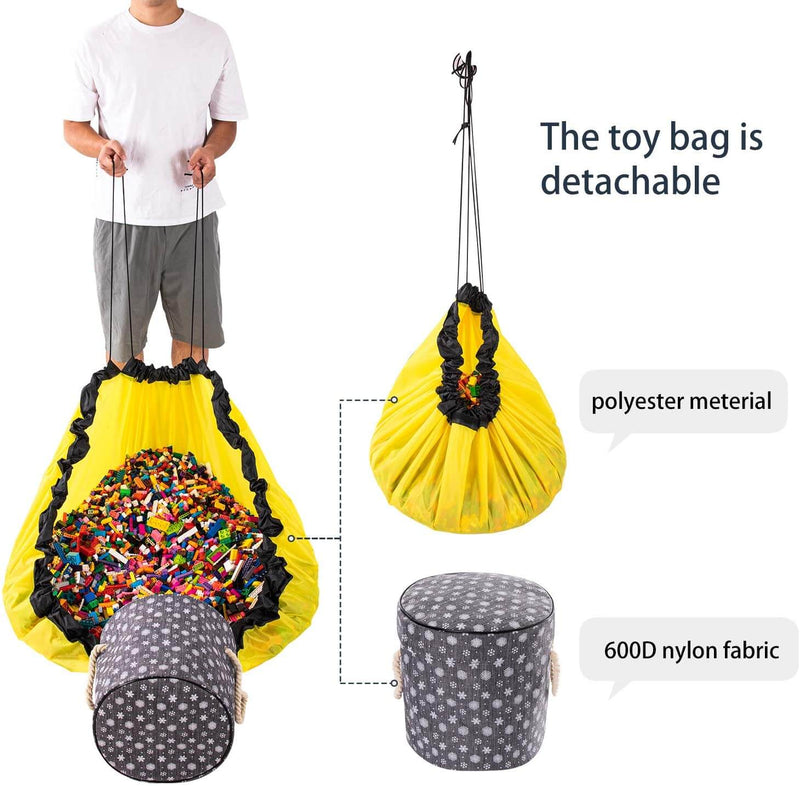Durable Toy Storage Basket Organizer Bag And Play Mat - Mangata