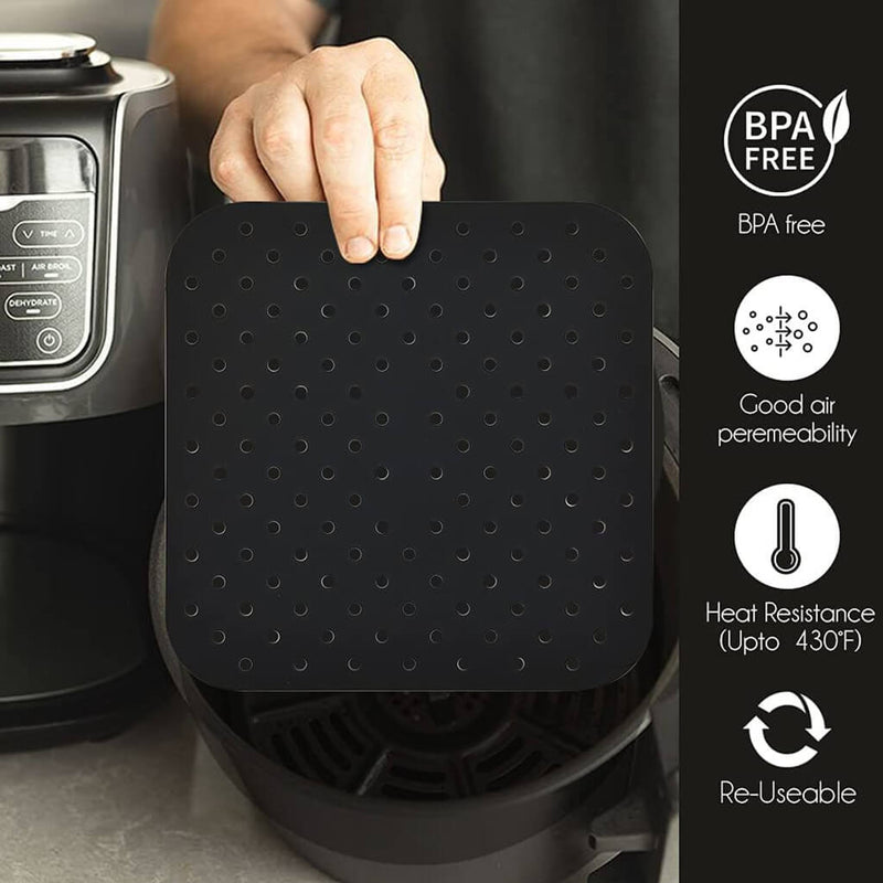Air Fryer Liners Non Stick Reusable Round Silicone Airfryer Accessorie –  Mangata
