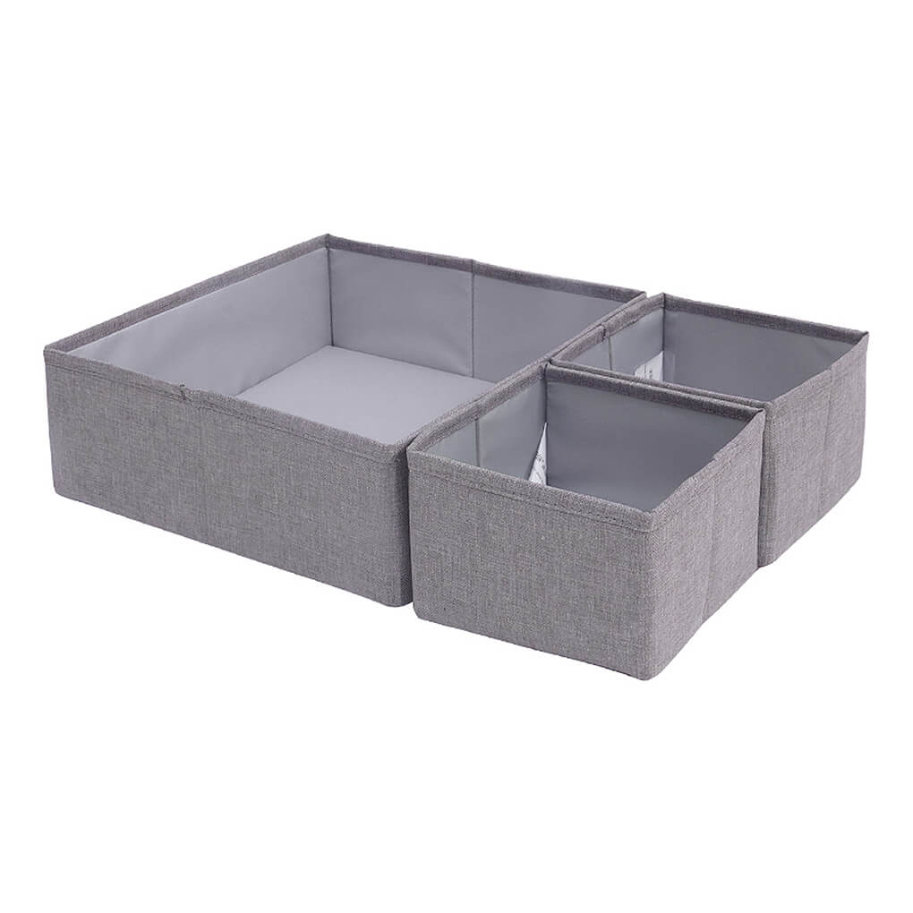 Foldable Drawer Organiser Dividers Storage Box Fabric Flexible Wardrob ...