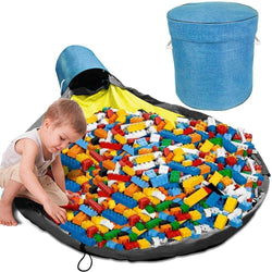 Faltbare tragbare Spielzeug Aufbewahrungstasche & Boden Spielmatte Tasche SkyBlue - Mangata