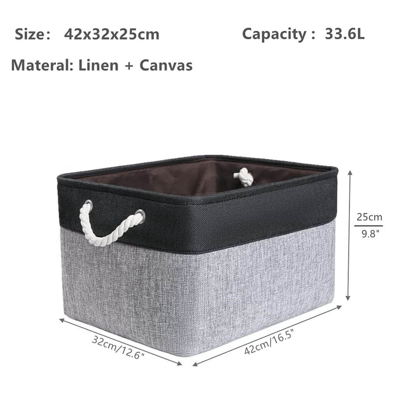 Foldable Storage Baskets Wardrobe Organisers(42*32*25 CM) Set of 3