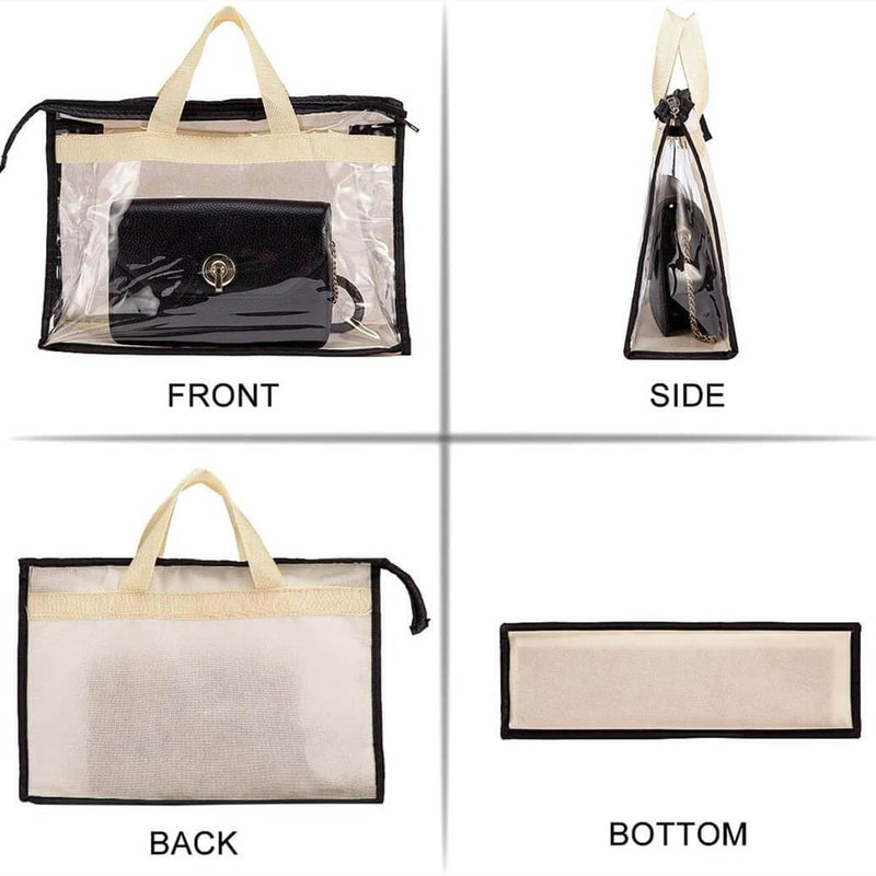 Handbag Dust Bags Clear Purse Storage Organizer For Closet, Zipper