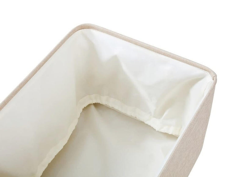 Fabric Storage Boxes Ivory White