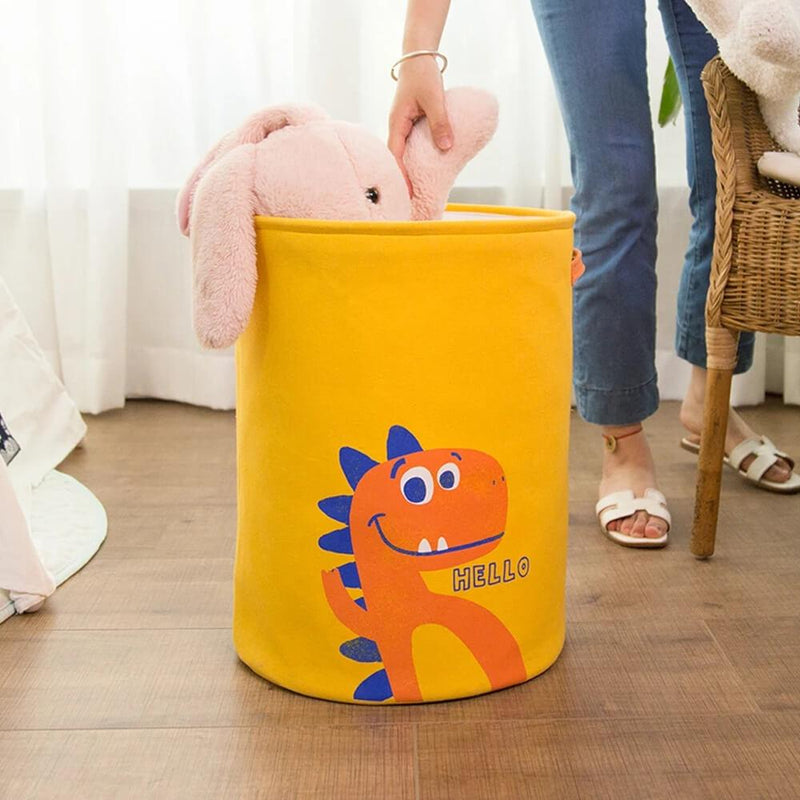 Laundry Basket Yellow Hamper Dinosaur Basket For Kids - Mangata