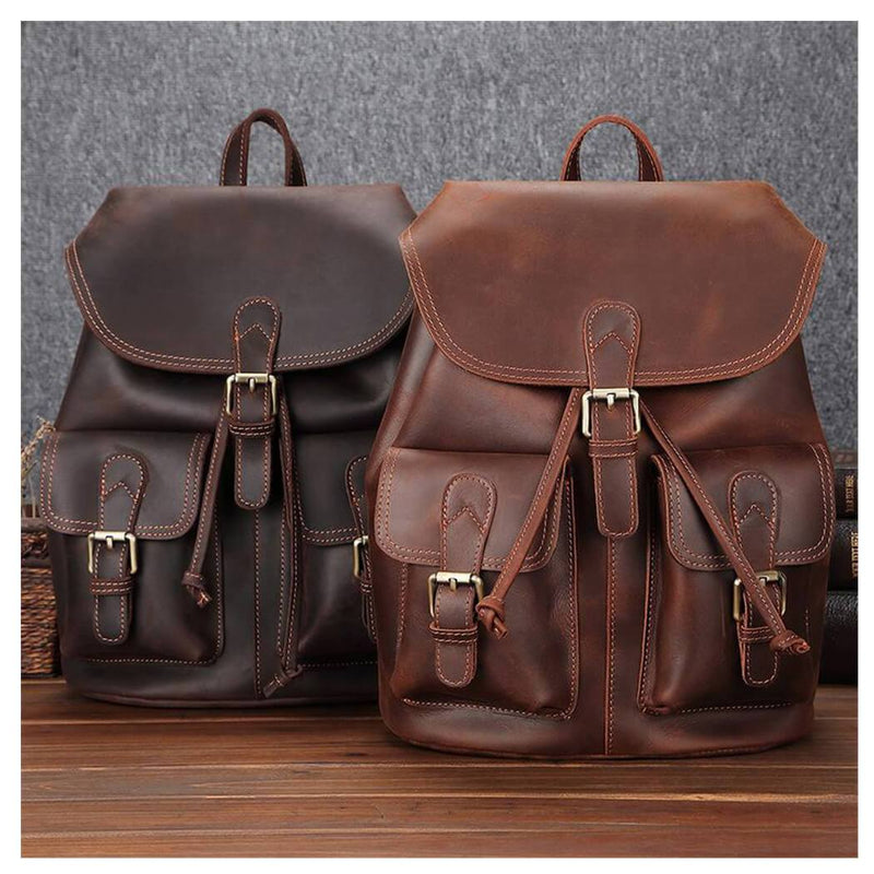 Leather Satchel Backpack Rucksack - Mangata