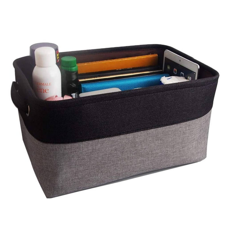 Canvas Storage Box with Handles & Drawstring Set of 3