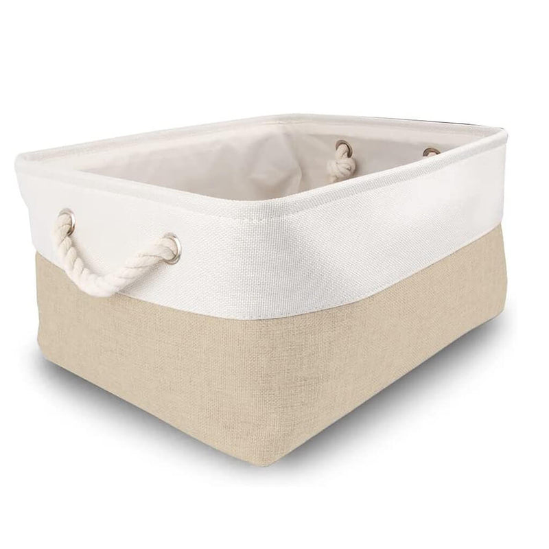 lovely color attractive storage basket white khaki