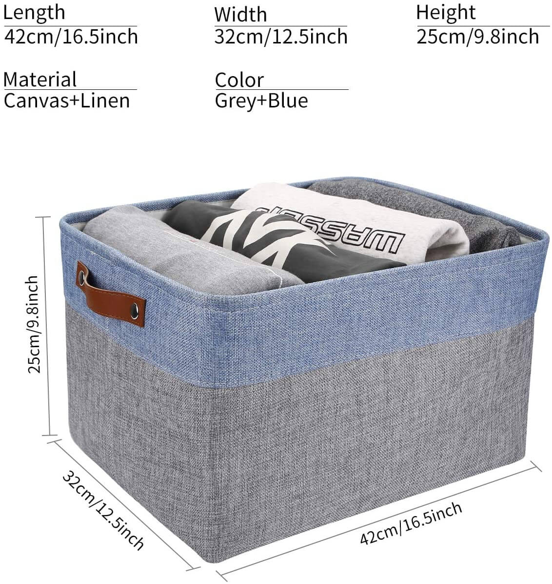 Storage Baskets Foldable Storage Baskets Set Wardrobe Organisers