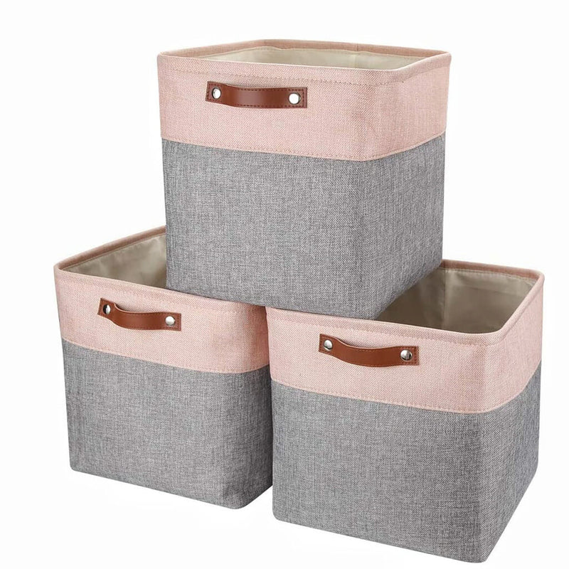 soft storage baskets pink 33x38x33